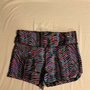 Nike Women's Athletic Shorts - Black, Blue, Pink Pattern